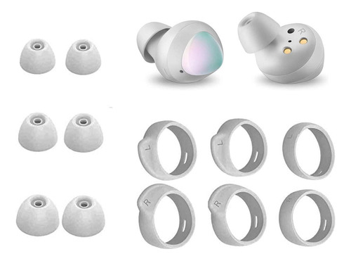 12 Almohadillas Para Auriculares Galaxy Buds - Plateadas