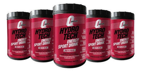 Hidratante Energética Hydrotech 1200g X 5 Shaker Whey