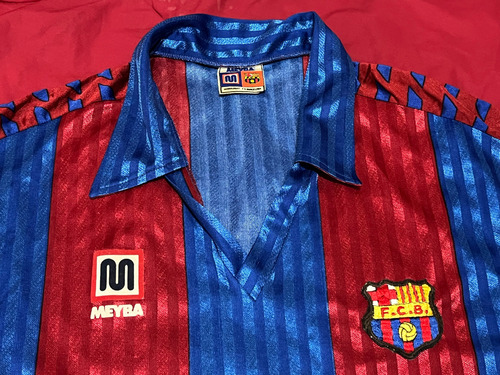 Camiseta Barcelona España Meyba 1991 1992 Champions League L (Usado)