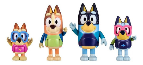 Figuras Del Día Familiar En La Playa De Bluey -