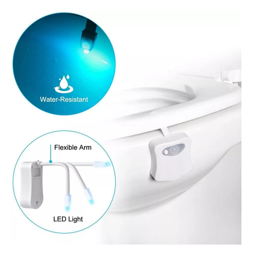 Lámpara Led Luz Nocturna Sanitario Toilet Inodoro Wc