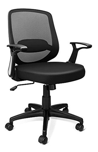 Kolliee Silla De Oficina De Malla Con Respaldo Medio Silla E Color Black