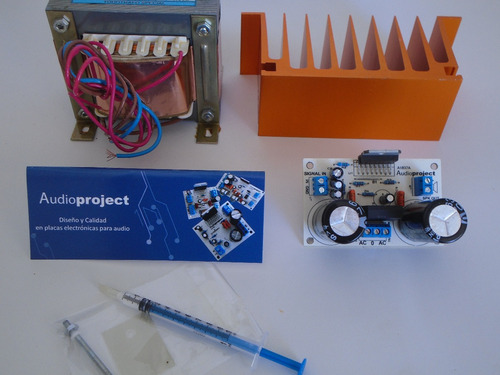 Imagen 2 de 7 de Modulo Amplificador 100 Watts Con Fuente Trafo Y Disipador