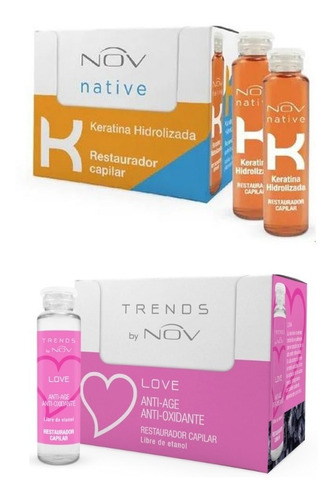 Kit Ampolla Nov Trends Love Keratina Hidrolizada X 2