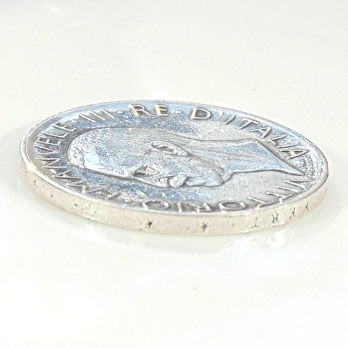 5 Liras De Plata Italiana De Victor Manuel Iii (*fert*) (Usado)