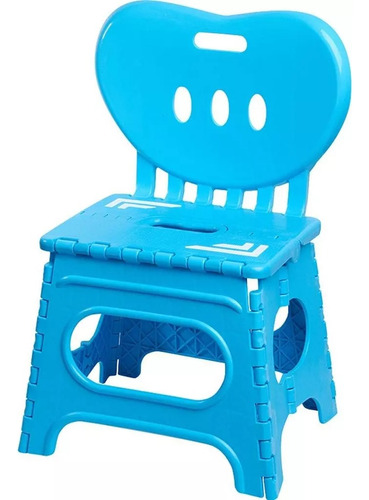Taburete Plegable, Infantil, Taburete Portátil. Azul