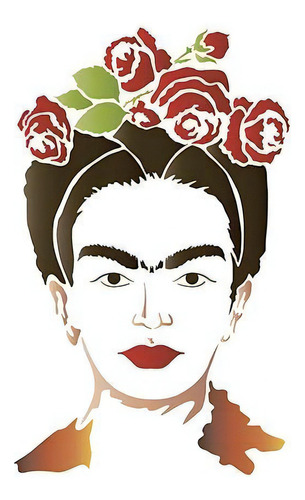 Stencil Especial Pintura Frida 21,1x17,2 Stm-572 - Litoarte