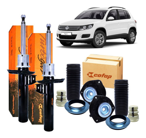 Kit Amortecedor Dianteiro Tiguan 2009 A 2017 Completo Cofap