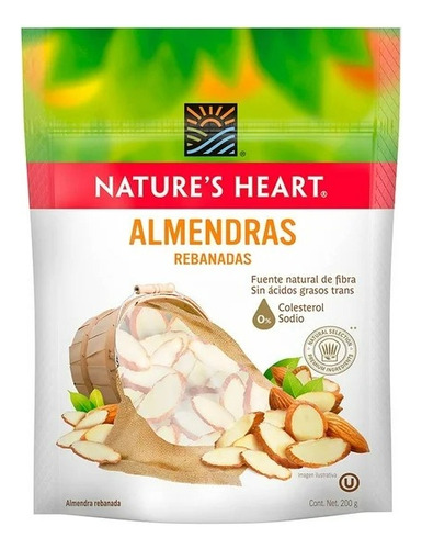 3 Pza Almendra Nature's Heart Rebanada 200 G