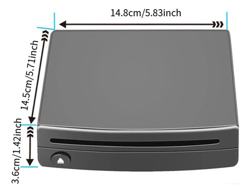 Reproductor De Dvd Externo De Automóvil Universal Enchufe Y
