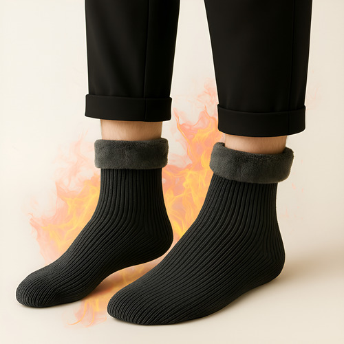 6 Pares De Calcetines Gruesos Y Cálidos For Abrigarse En