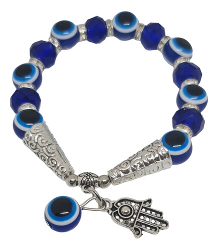 Pulseira Olho Grego Mão De Fátima Hamsá Bracelete Proteção
