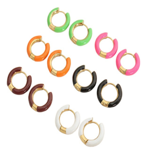 Aretes Arracadas Huggies Acero Inoxidable Click