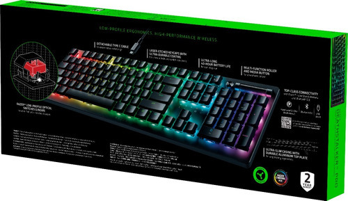 Teclado Gamer Razer Deathstalker V2 Rgb Óptico Red Lineal Es Idioma Español España Es Qwerty Color Del Teclado Negro