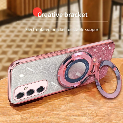 Funda Tpu Con Brillo Y Soporte Circular Para Samsung