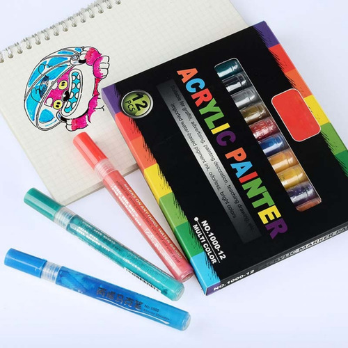 12 Rotuladores De Pintura De Colores Para Halloween Con Form