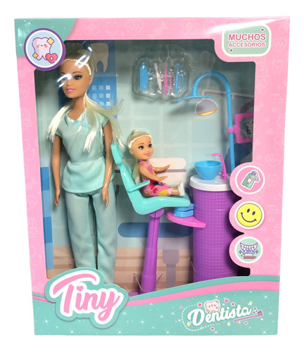 Muñeca Dentista Tiny Sebigus Con Accesorios 