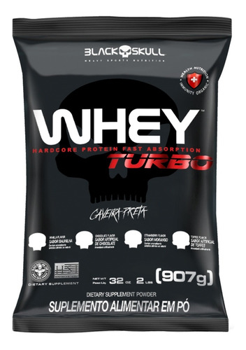 Turbo Whey Refil 907g - Black Skull - Caveira Preta