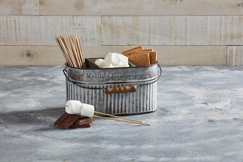 Tin S'more - Juego De Cubo Y Brocheta, Cubo De 5 X 10