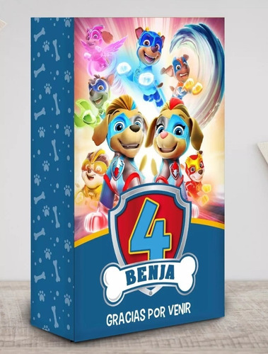 Imagen 1 de 8 de 10 Bolsitas Para Golosinas Papel Foto Paw Patrol Mighty Pups