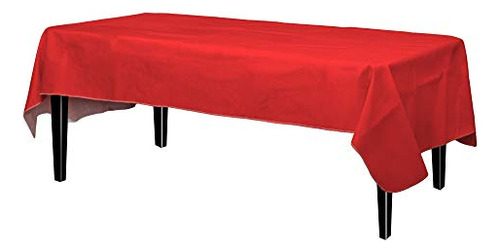 Mantel De Vinilo Rojo - 54pulgx70puLG - Rectangular -