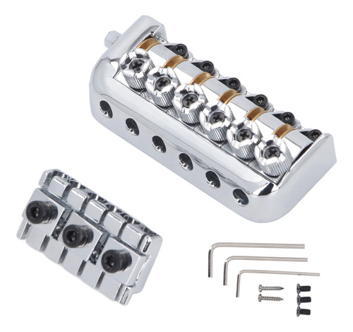 Acessório De Guitarra Headless Bridge Silver Color Alloy Ste