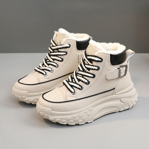Zapatos Planos De Plataforma De Zapatillas Altas For Mujer