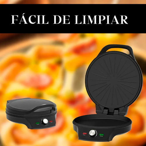 Máquina Eléctrica Para Hacer Pizzas Antiadherente Encimera Negro
