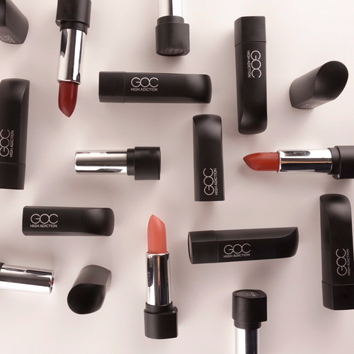 Goc, Labial Mate, Lipstick High Adiction, Larga Duración Color Coral