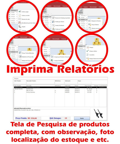 Imagem 9 de 10 de Sistema Oficina Mecânica Com Ordem De Serviço, Vendas, Estoq