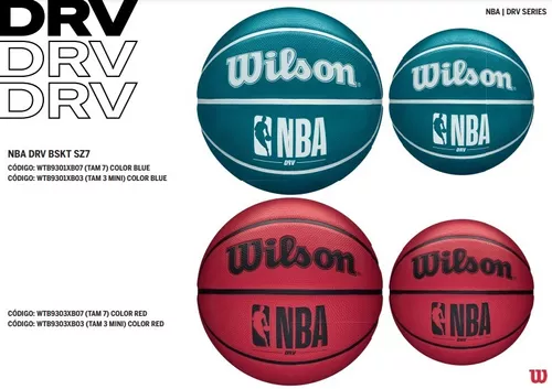 Kit Bola Basquete Oficial Nba Wilson Drv #7 Outdoor + Bomba