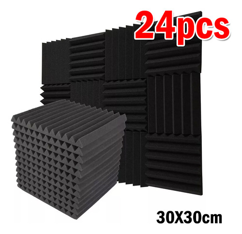 Azulejos De Pared Insonorizados De Acoustic Foam Studio, 24