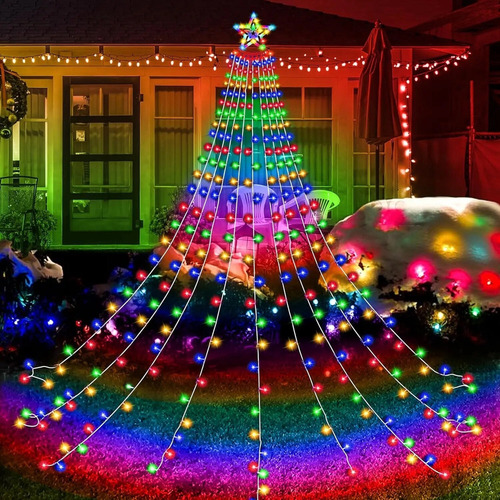 Luces Decorativas Led Solares Para Jardín De Navidad De 8 Mo