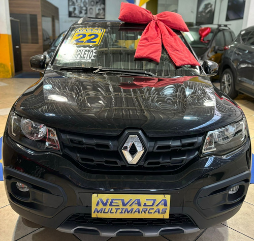 Renault Kwid 2022 1.0 FLEX Outsides Completo Manual Único Dono Preto