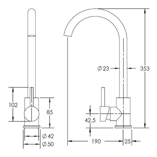 Monomando Llave Grifo Para Lavaplatos Fregadero Fiorenzo