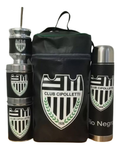 Equipo De Mate Completo Club Cipolletti Rio Negro. Ecocuero
