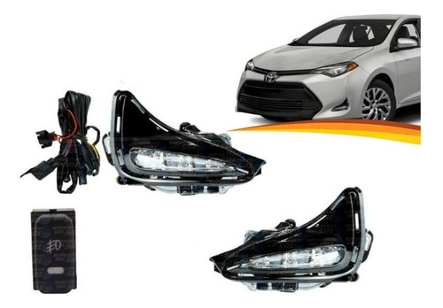 Neblineros Toyota Corolla 2017 2019 Led Kit Completo