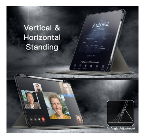 Funda Delgada Clear 360º Para iPad Pro 11 M4 2024 Color Negro