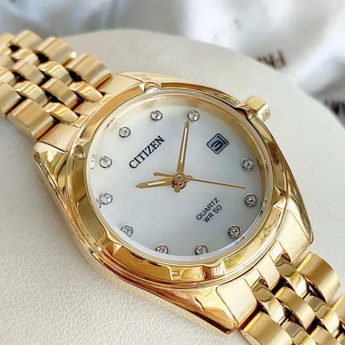 Citizen Crystal Stainless Steel Gold Eu6052 53p dcmstore Color