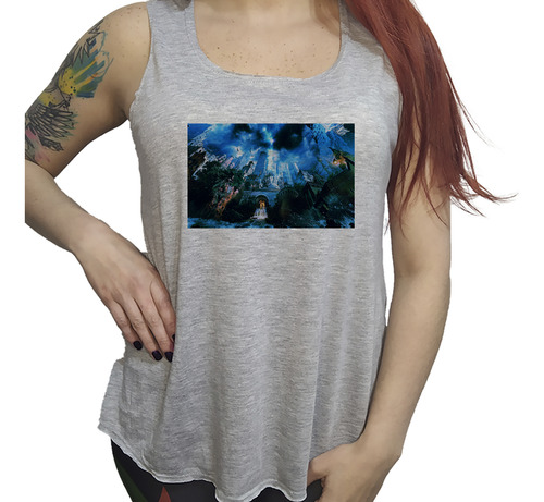 Musculosa Dama Castillo Fantastico Tormenta En El Cielo M1