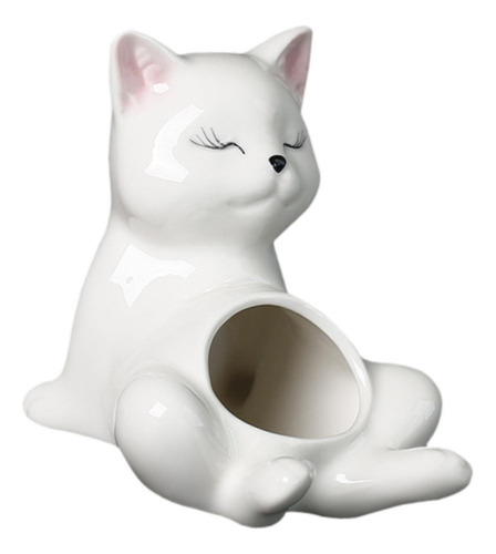 Ceramic Gato Plantera Animal Maceta Para Pequeñas