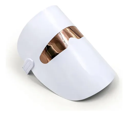 Máscara Led 3 Cores Facial Fototerapia Recarregável Portátil