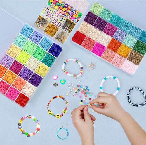 Juego De Abalorios De Bricolaje Para Hacer Pulseras 17800+
