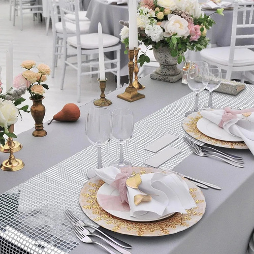 Cubierta De Mesa Metálica Con Purpurina Para Discoteca, Fies