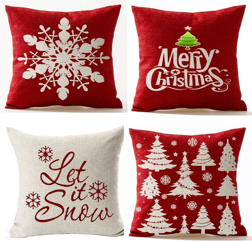 Andreannie Juego De 4, Merry Let It Snow Copo De Nieve Rojo