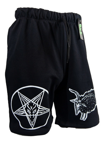 Pentagrama Bermuda Short Pantalon Metal Rock Heavy Punk