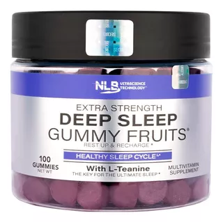 Naturelab Deep Sleep Gummy Fruits - Gomitas Para Ansiedad Sueño Profundo Y Descanso - Sabor Uva