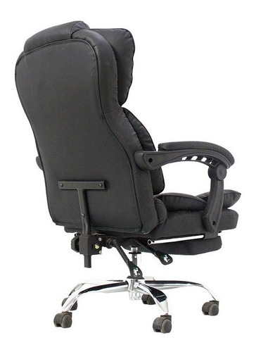 Imagen 4 de 5 de Silla de escritorio Su Ferretería Online Y818 ergonómica negra con tapizado de cuero sintético
