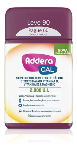 Addera Cal 2.000ui 90 Comprimidos Revestidos