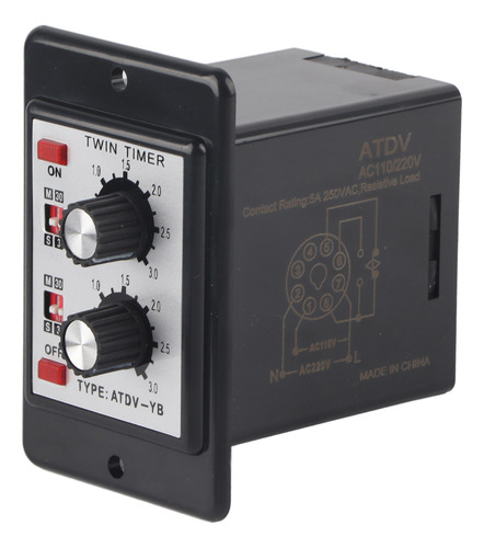 Knob Control Time Relay On Off Twin Timer Atdv Yb Ac110v